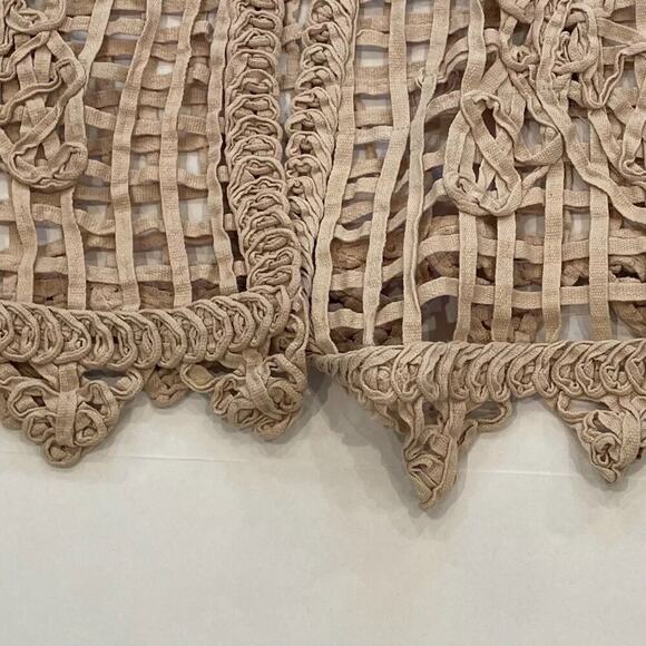 Cato Open Weave Macrame/Crochet Look Boho, Hippie, Cotton Open Vest Lagenlook 18 - Picture 2 of 12